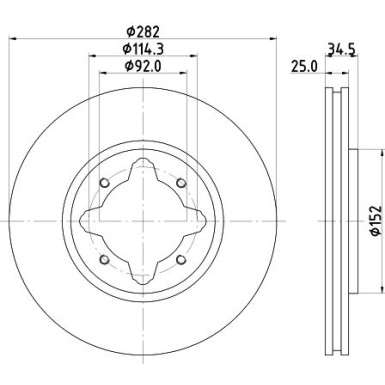 Hella | Bremsscheibe | 8DD 355 104-971