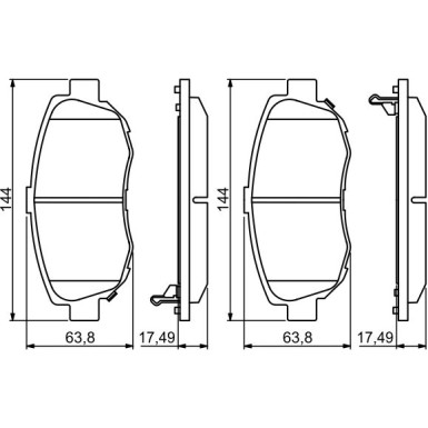 0 986 494 211 Bremsbelagsatz, Scheibenbremse