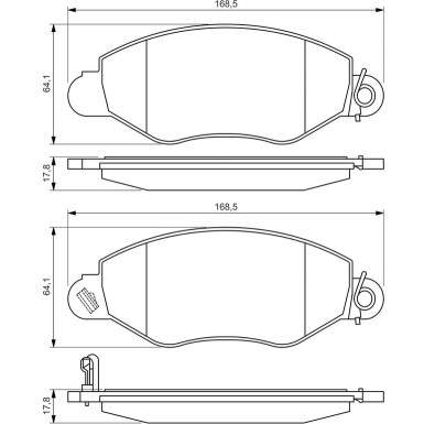 BOSCH Bremsbelagsatz, Scheibenbremse 0 986 494 037