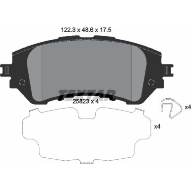 2582301 Bremsbelagsatz, Scheibenbremse