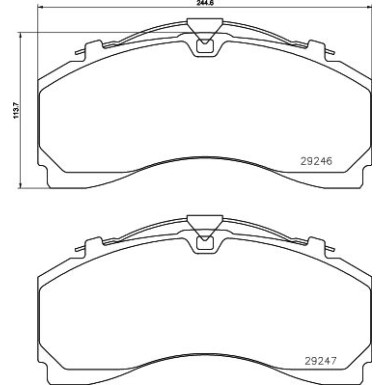 2924601 Bremsbelagsatz, Scheibenbremse 2924601 Bremsbelagsatz, Scheibenbremse