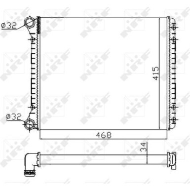 NRF | Kühler, Motorkühlung | 58258A