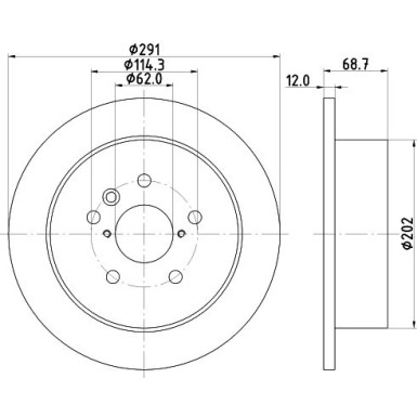 Hella | Bremsscheibe | 8DD 355 112-421
