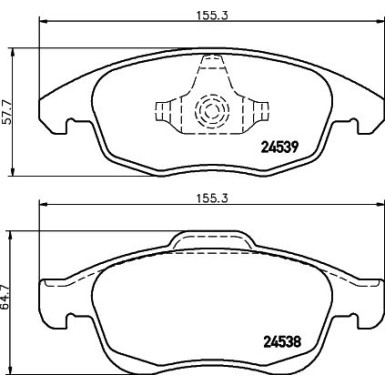 Hella | Bremsbelagsatz, Scheibenbremse | 8DB 355 013-341