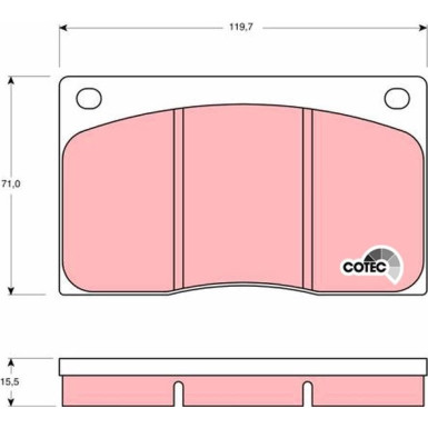 GDB585 Bremsbelagsatz, Scheibenbremse COTEC GDB585 Bremsbelagsatz, Scheibenbremse COTEC