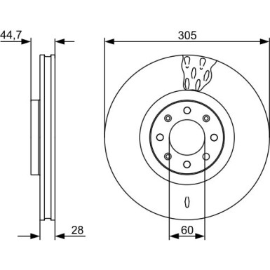 BOSCH | Bremsscheibe | 0 986 479 531