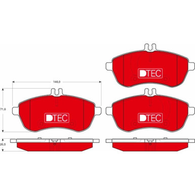 TRW Bremsbelagsatz, Scheibenbremse DTEC COTEC GDB1736DTE