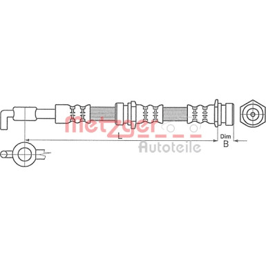 Metzger | Bremsschlauch | 4114062