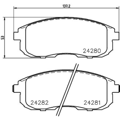 Hella Pagid | Bremsbelagsatz, Scheibenbremse | 8DB 355 012-901