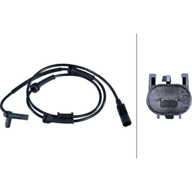 Hella | Sensor, Raddrehzahl | 6PU 012 039-631 Hella | Sensor, Raddrehzahl | 6PU 012 039-631