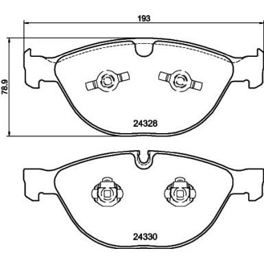 Hella Pagid | Bremsbelagsatz, Scheibenbremse | 8DB 355 012-521