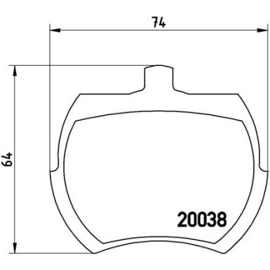 Brembo | Bremsbelagsatz, Scheibenbremse | P 52 002