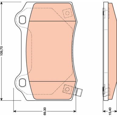 GDB4171 Bremsbelagsatz, Scheibenbremse