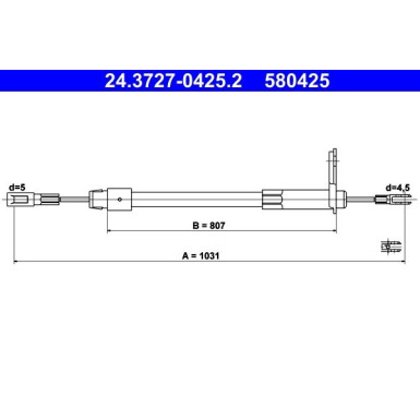 24.3727-0425.2 Seilzug, Feststellbremse