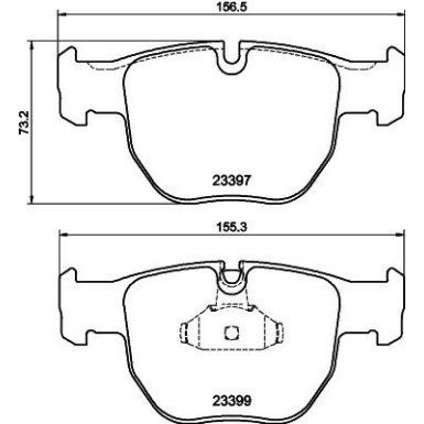 Hella | Bremsbelagsatz, Scheibenbremse | 8DB 355 009-301