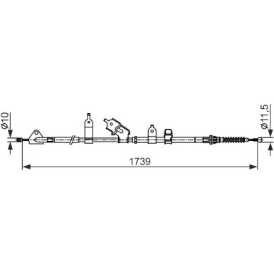 BOSCH | Seilzug, Feststellbremse | 1 987 482 566