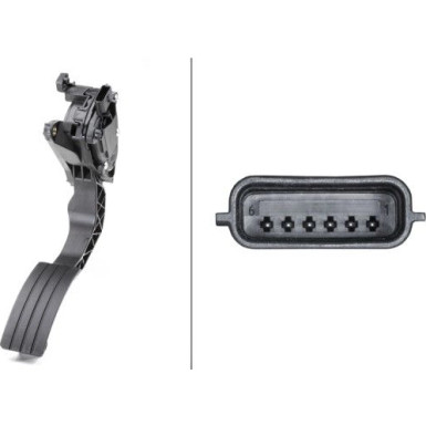 Hella | Sensor, Fahrpedalstellung | 6PV 009 978-711