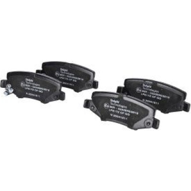 Delphi Bremsbelagsatz, Scheibenbremse LP2172 Delphi Bremsbelagsatz, Scheibenbremse LP2172