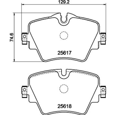 8DB 355 023-131 Bremsbelagsatz, Scheibenbremse