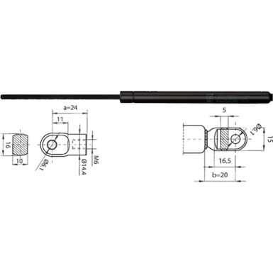 2110377 Gasfeder, Motorhaube