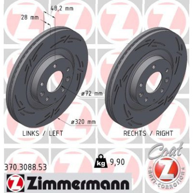 Zimmermann Bremsscheibe BLACK Z 370.3088.53