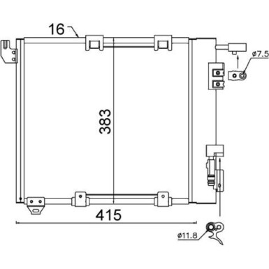 AC 349 000S Kondensator, Klimaanlage BEHR AC 349 000S Kondensator, Klimaanlage BEHR