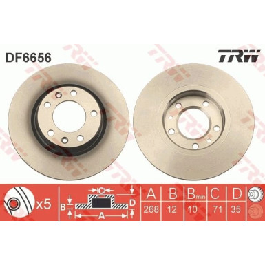 TRW | Bremsscheibe | DF6656