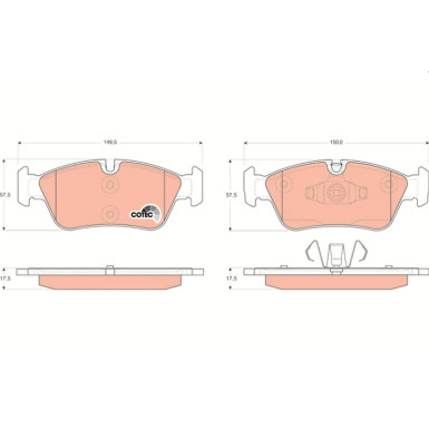 TRW Bremsbelagsatz, Scheibenbremse COTEC GDB1625