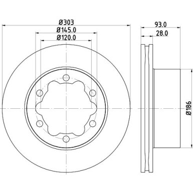 Hella Pagid | Bremsscheibe | 8DD 355 129-411