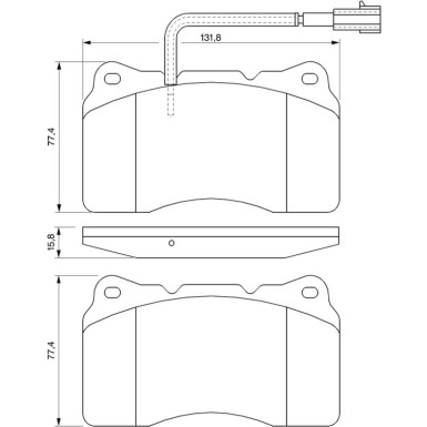 BOSCH Bremsbelagsatz, Scheibenbremse 0 986 494 067