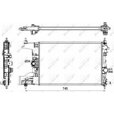 NRF | Kühler, Motorkühlung | 53142