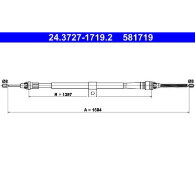 24.3727-1719.2 Seilzug, Feststellbremse