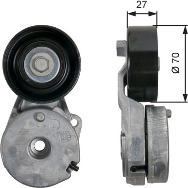 Gates | Spannrolle, Keilrippenriemen | T39162 Gates | Spannrolle, Keilrippenriemen | T39162