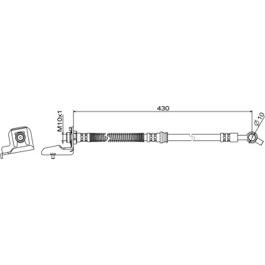Metzger | Bremsschlauch | 4111866