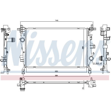 Nissens | Kühler, Motorkühlung | 606447