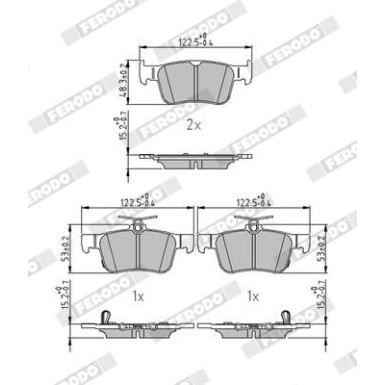 Ferodo | Bremsbelagsatz, Scheibenbremse | FDB5240