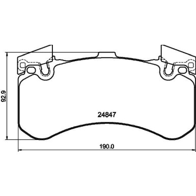 Hella | Bremsbelagsatz, Scheibenbremse | 8DB 355 015-991