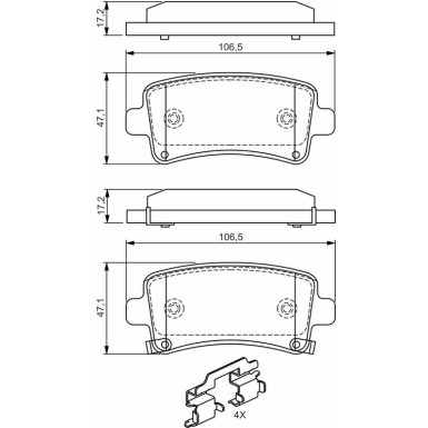 0 986 494 668 Bremsbelagsatz, Scheibenbremse
