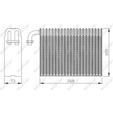 NRF | Verdampfer, Klimaanlage | ohne Expansionsventil | 36068