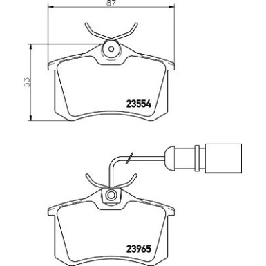 Hella | Bremsbelagsatz, Scheibenbremse | 8DB 355 018-601