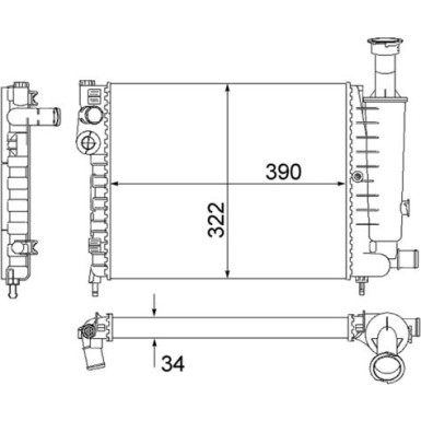 Mahle | Kühler, Motorkühlung | CR 491 000S