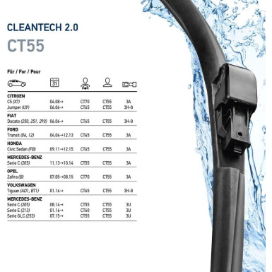 9XW 358 053-221 Wischblatt CLEANTECH