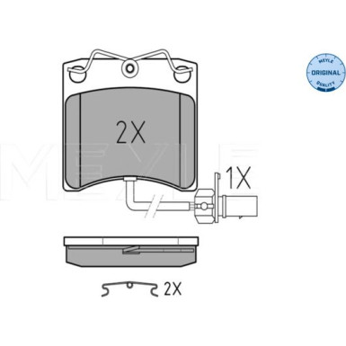 025 231 7618/W Bremsbelagsatz, Scheibenbremse MEYLE-ORIGINAL: True to OE.