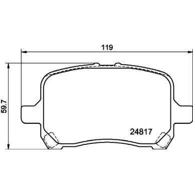 Hella | Bremsbelagsatz, Scheibenbremse | 8DB 355 014-691