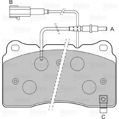 598772 Bremsbelagsatz, Scheibenbremse