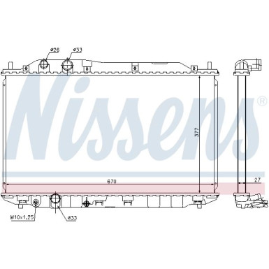 Nissens | Kühler, Motorkühlung | 68143
