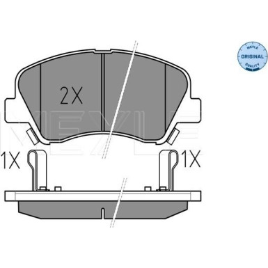 025 253 4818 Bremsbelagsatz, Scheibenbremse MEYLE-ORIGINAL: True to OE.
