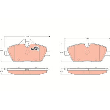 TRW Bremsbelagsatz, Scheibenbremse COTEC GDB1611