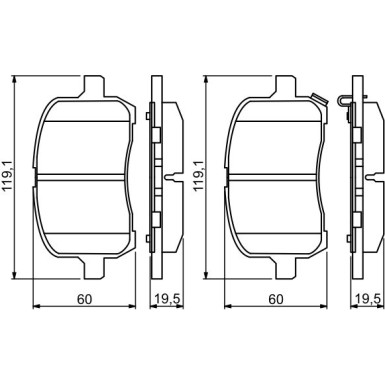0 986 494 306 Bremsbelagsatz, Scheibenbremse 0 986 494 306 Bremsbelagsatz, Scheibenbremse
