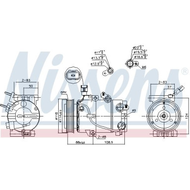 Nissens | Kompressor, Klimaanlage | 890239